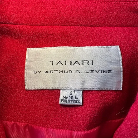 Vintage Tahari Red Skirt Suit